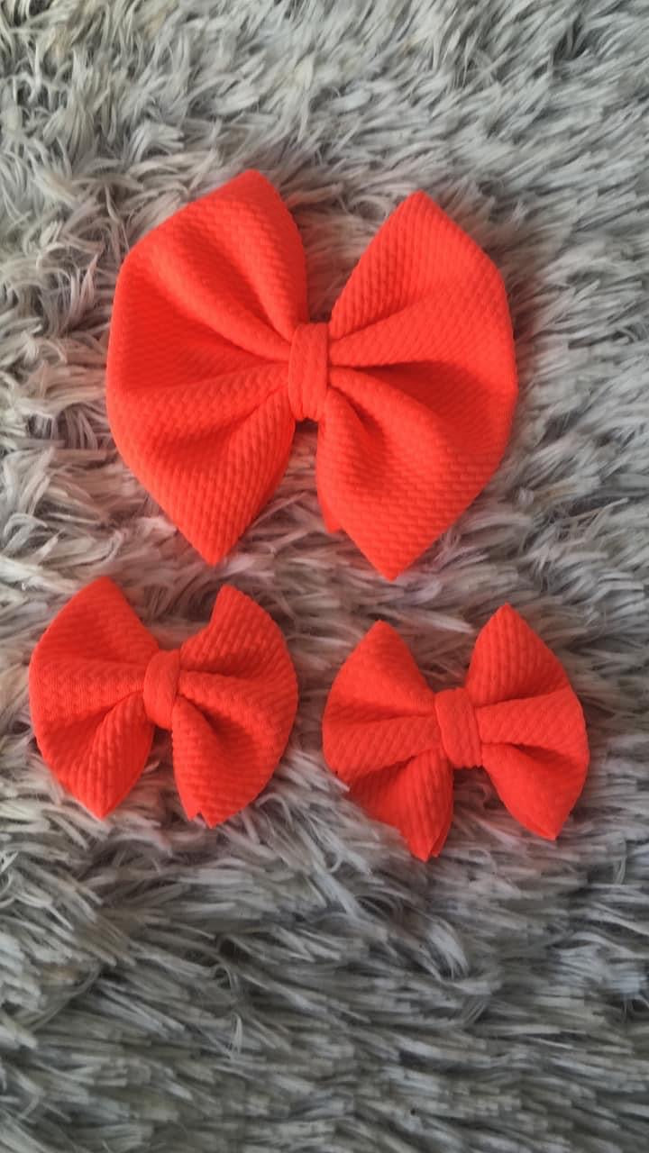 Neon orange bow